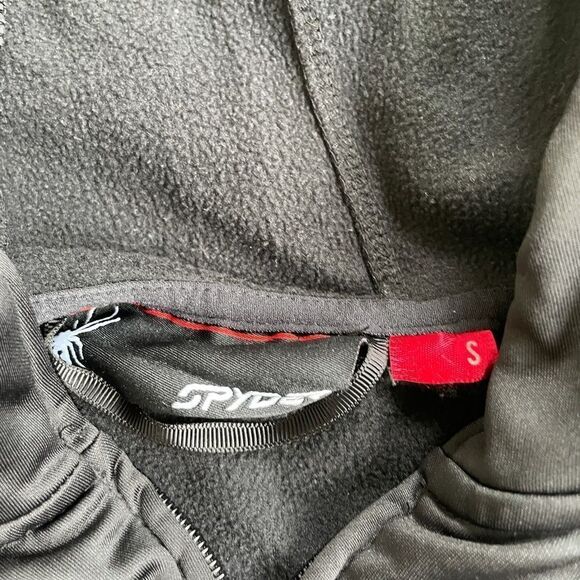 Spyder Hooded Fleece Base Layer Full Zip Jacket - Picture 3 of 6